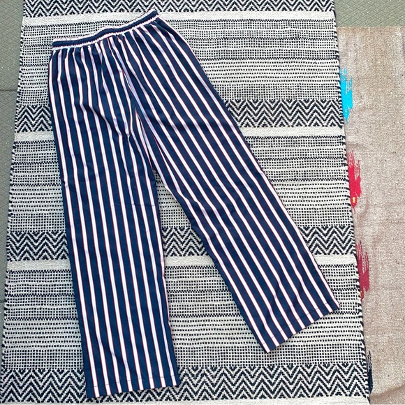 Free People Homemade Navy & Red Striped Pants size waist 26 - Picture 5 of 5